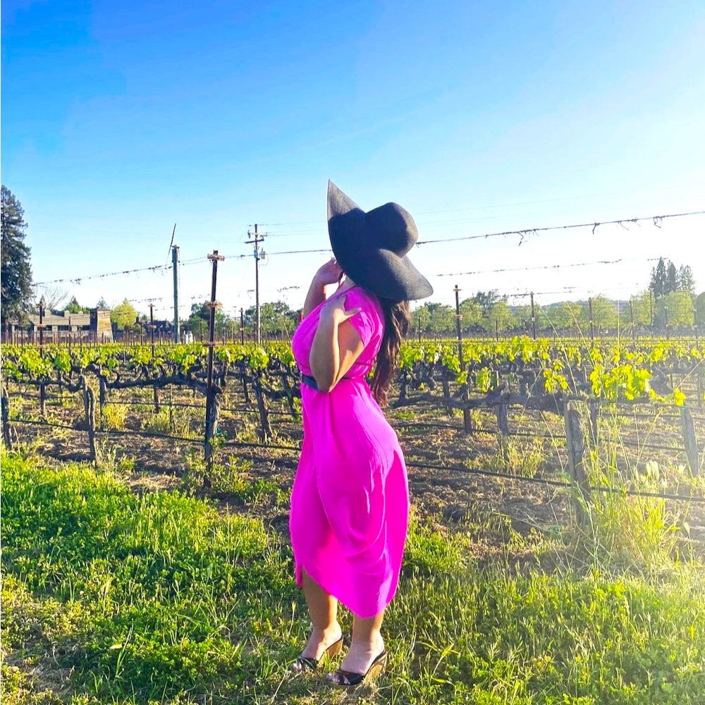 Hot pink Myne Ashley Dress (as seen on Kim Kardashian).